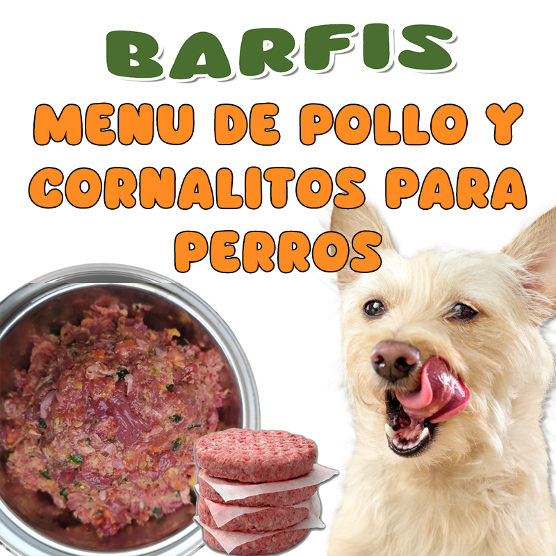 Alimento BARF para Perros de Cornalitos y Pollo