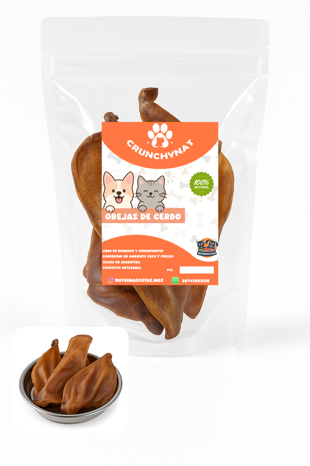 Orejas de Cerdo Deshidratadas